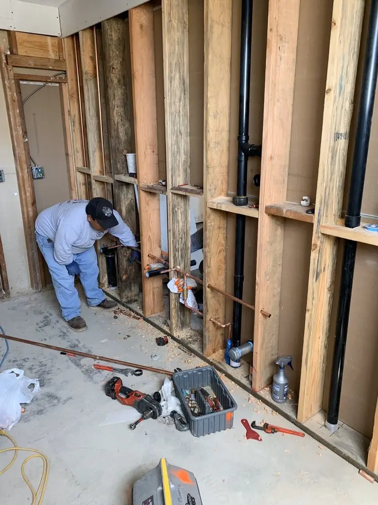Commercial rough-in plumbing for Water Heater Replacement in East Brentwood